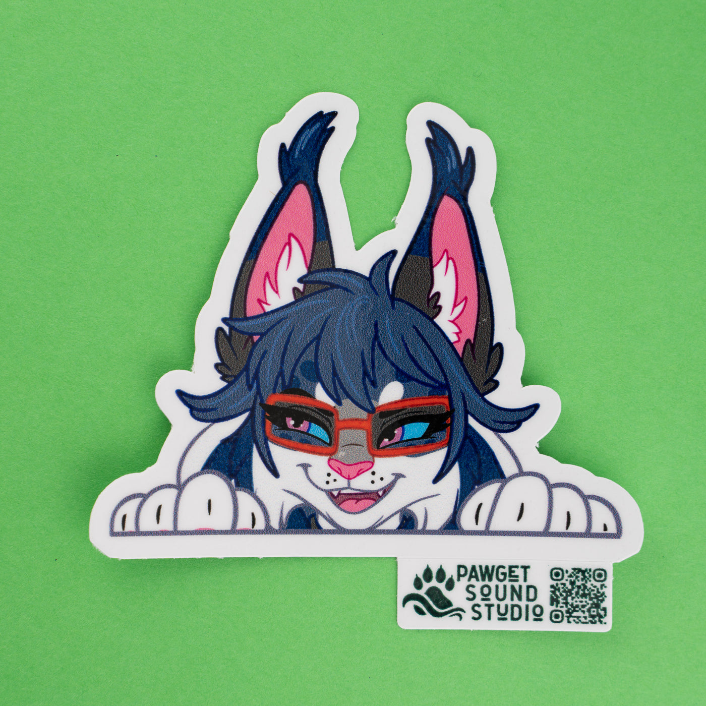 Larkyn Lynx Peek Sticker