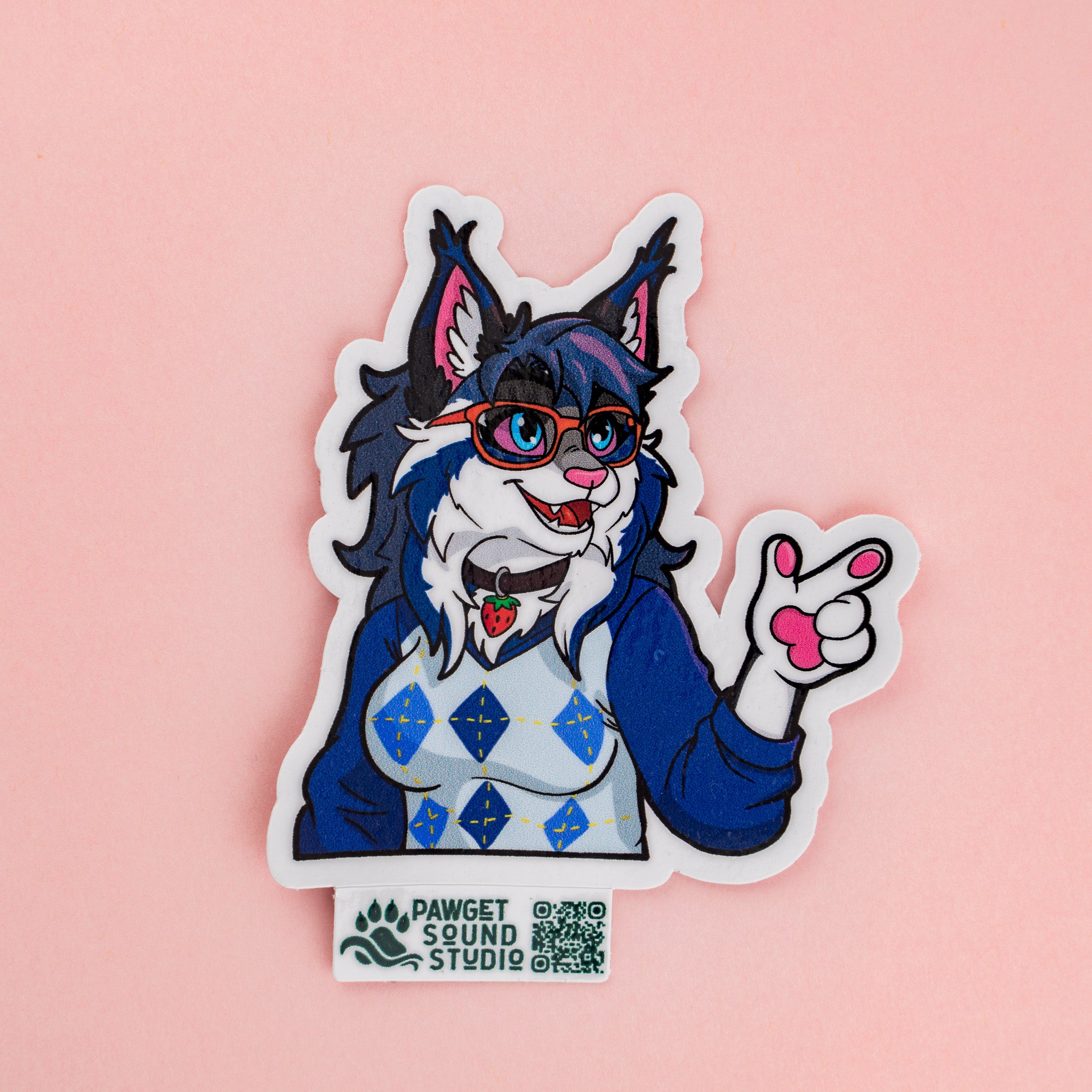 Larkyn Lynx Yes Sticker